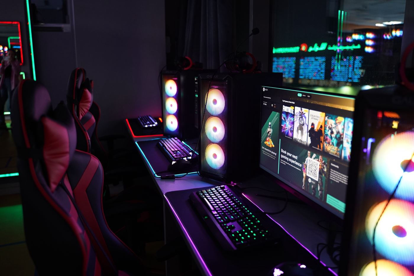 Gaming PCs with RGB lighting